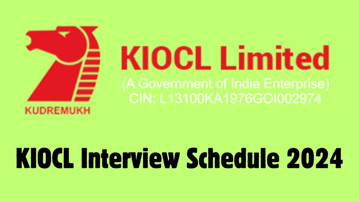 KIOCL Interview Schedule 2024 (out) Check 10-06-2024 for Consultant Posts at kioclltd.in - 07 June 2024