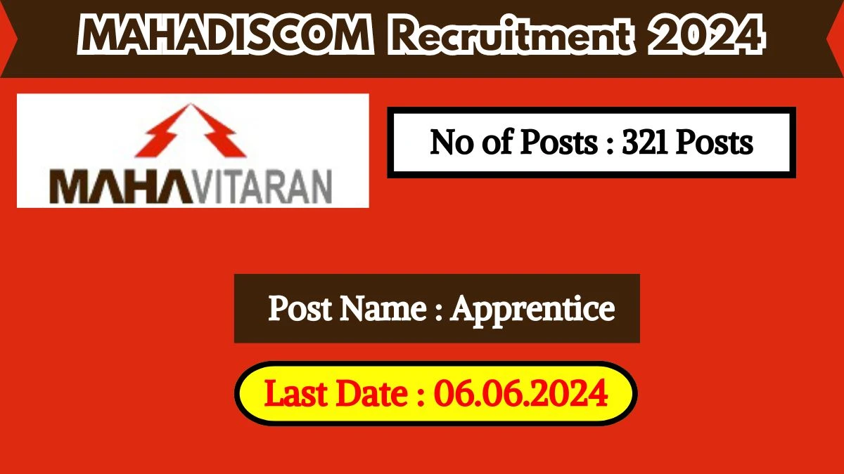 MAHADISCOM Recruitment 2024 Check Post, Salary, Age, Qualification And How To Apply