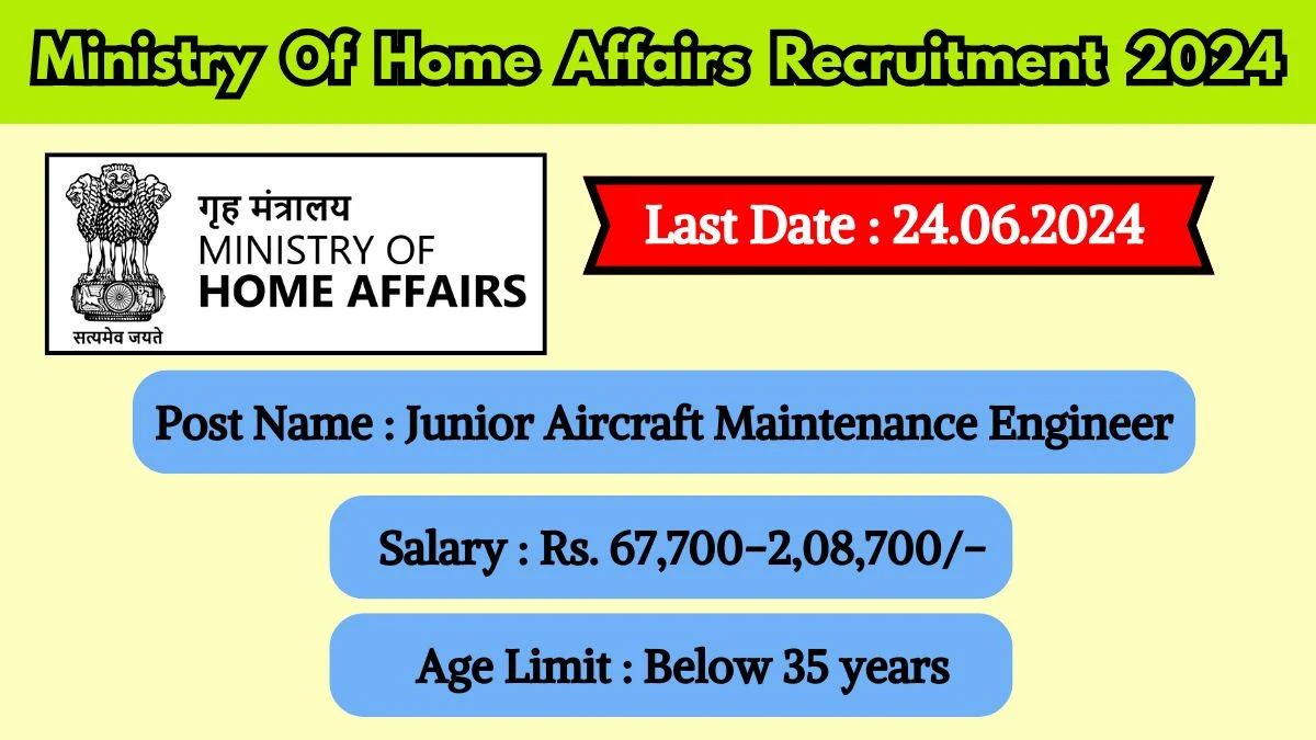 Ministry Of Home Affairs Recruitment 2024 Check Post, Salary, Age, Qualification And Other Important Details