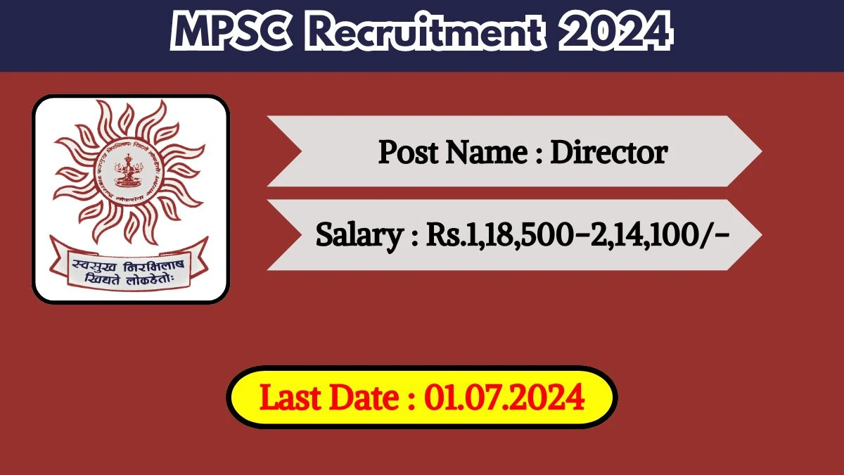 MPSC Recruitment 2024 Check Post, Salary, Age, Qualification And Application Details