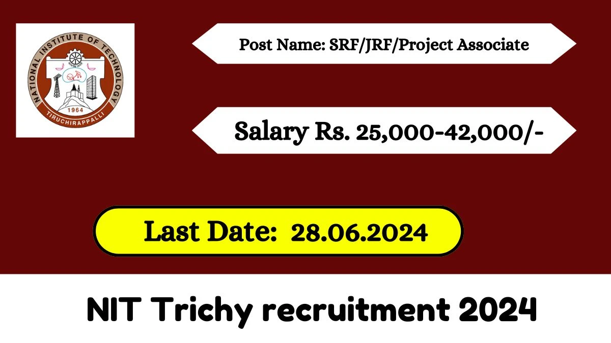 NIT Trichy Recruitment 2024 Check Post, Age Limit, Essential Qualification, Salary And Other Important Information