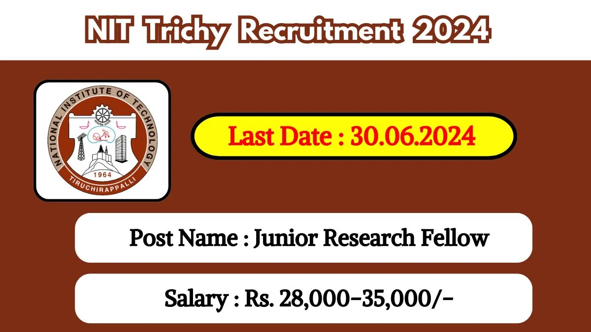 NIT Trichy Recruitment 2024 Check Post, Salary, Age, Qualification And Other Essential Details