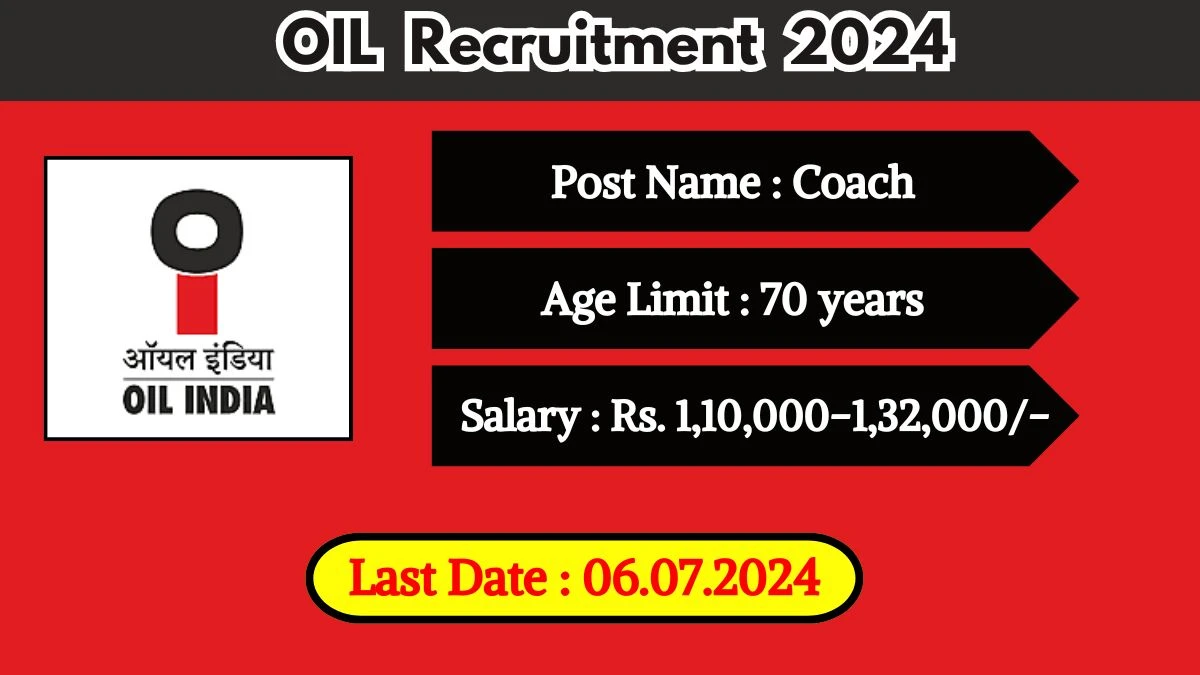 OIL Recruitment 2024 Check Post, Age Limit, Salary, Qualification And How To Apply