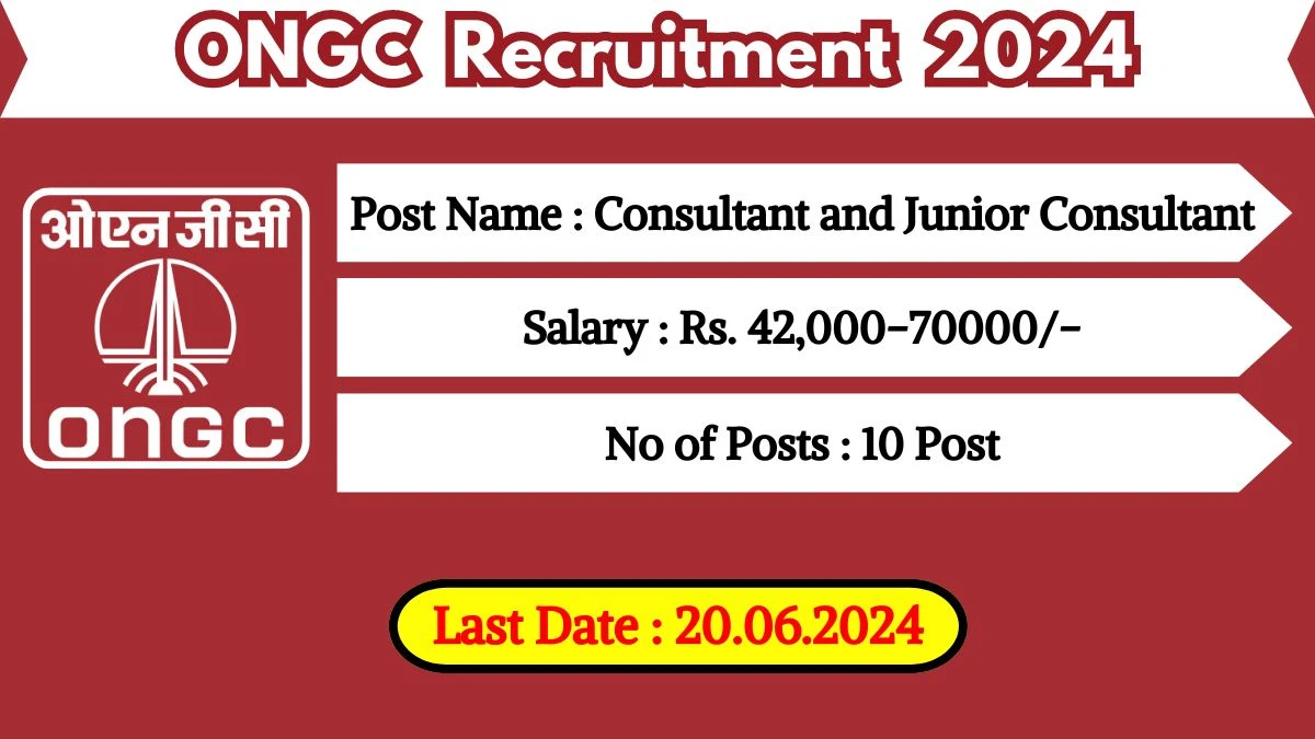 ONGC Recruitment 2024 Check Post, Salary, Age, Qualification And Other Important Information