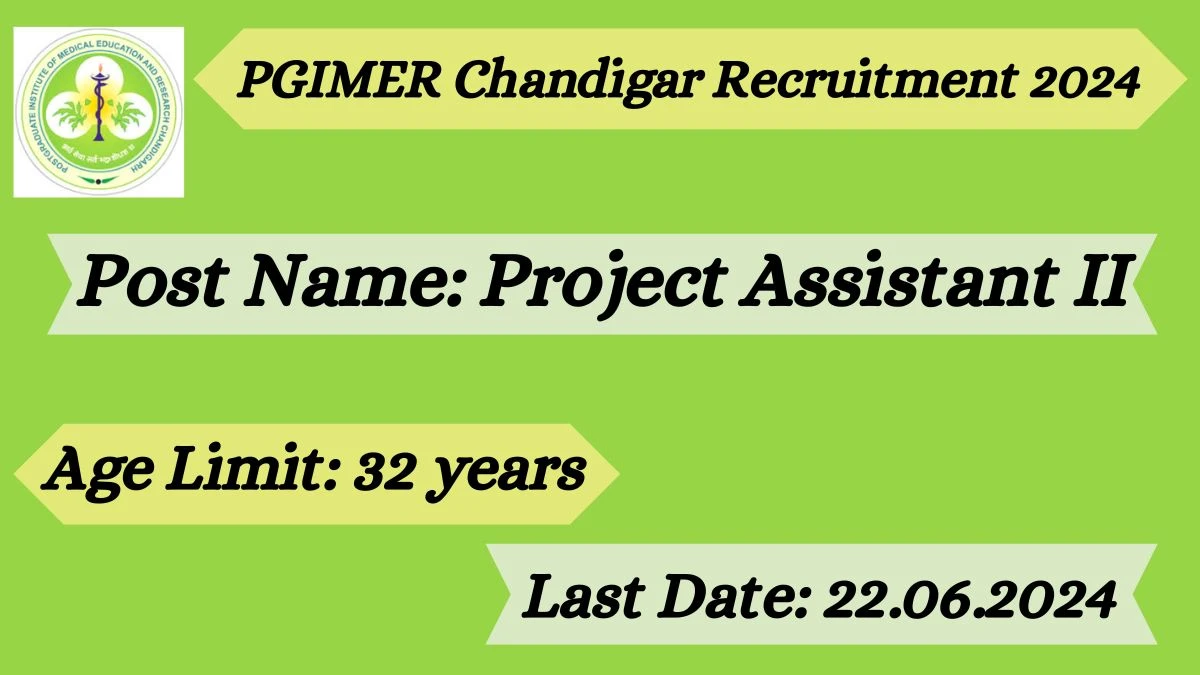 PGIMER Chandigar Recruitment 2024: Check Post, Age Limit, Qualification, Salary And Application Details