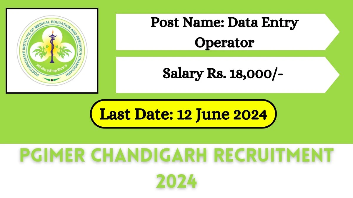 PGIMER Chandigarh Recruitment 2024 Check Post, Salary, Age, Qualification And Other Vital Details