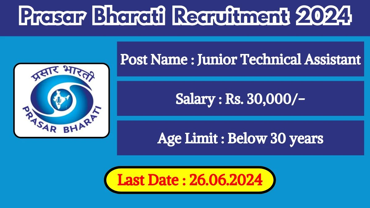 Prasar Bharati Recruitment 2024 Notification Out For Vacancies, Know About Post, Age Criteria, Salary And Process To Apply