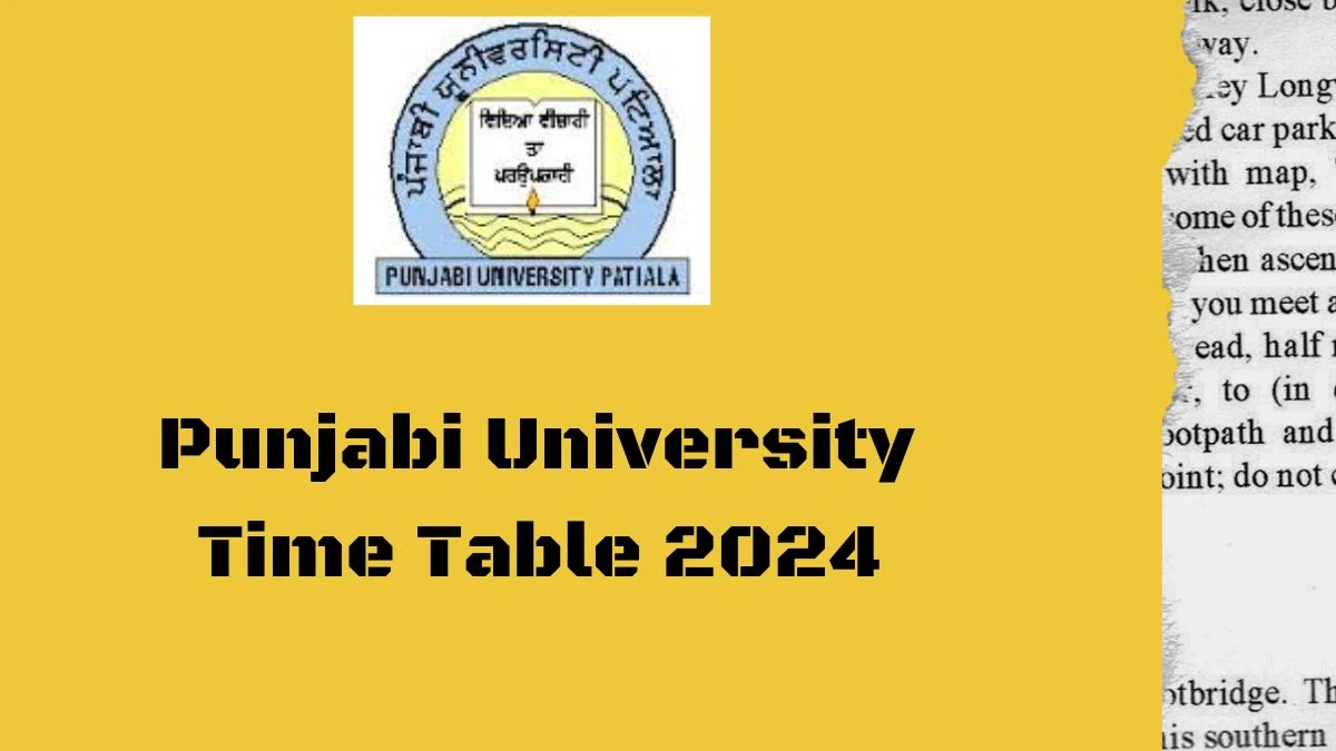 Punjabi University Time Table 2024 (Released) at punjabiuniversity.ac.in B.Tech (Mechanical Engineering)