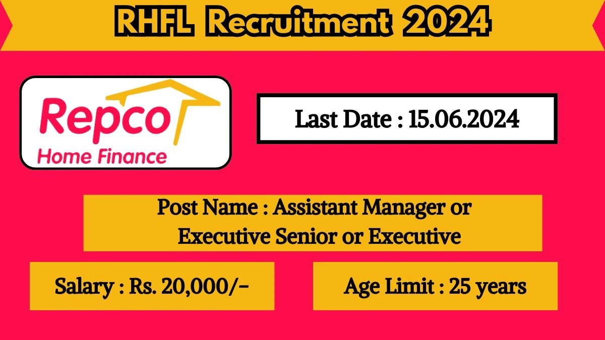 RHFL Recruitment 2024 Check Posts, Vacancies, Age, Qualification And Application Details
