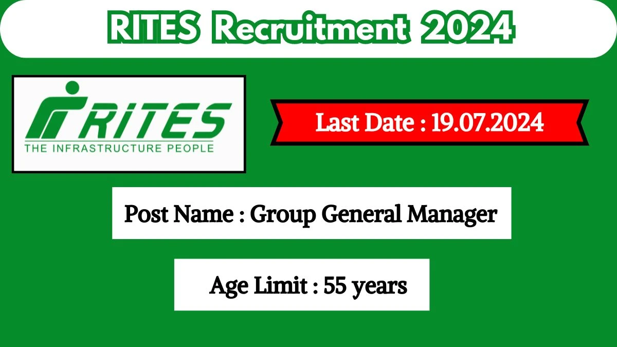 RITES Recruitment 2024 Notification Out Check Post, Salary, Age, Qualification And Process To Apply