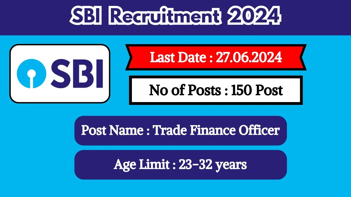 SBI Recruitment 2024 - Latest Trade Finance Officer on 07 June 2024