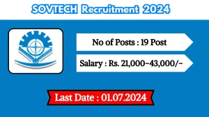 SOVTECH Recruitment 2024 - Latest Programmer and More Vacancies on 14 June 2024