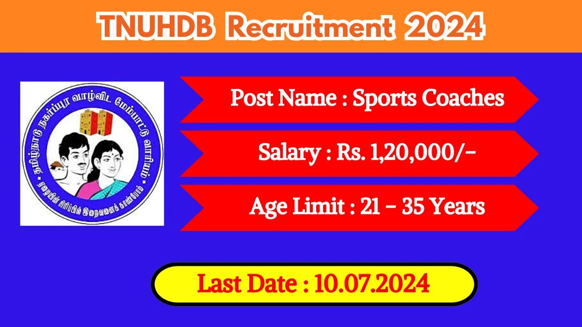 TNUHDB Recruitment 2024 Monthly Salary Up To 1,20,000, Check Posts, Vacancies, Qualification, Age, Selection Process and How To Apply