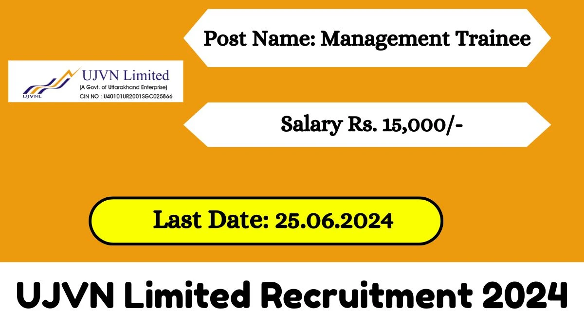 UJVN Limited Recruitment 2024 Check Post, Age Limit, Qualification, Salary And Application Details