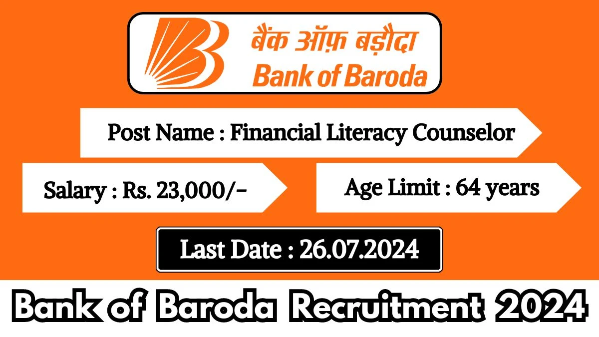 Bank of Baroda Recruitment 2024 Check Post, Salary, Age, Qualification And How To Apply