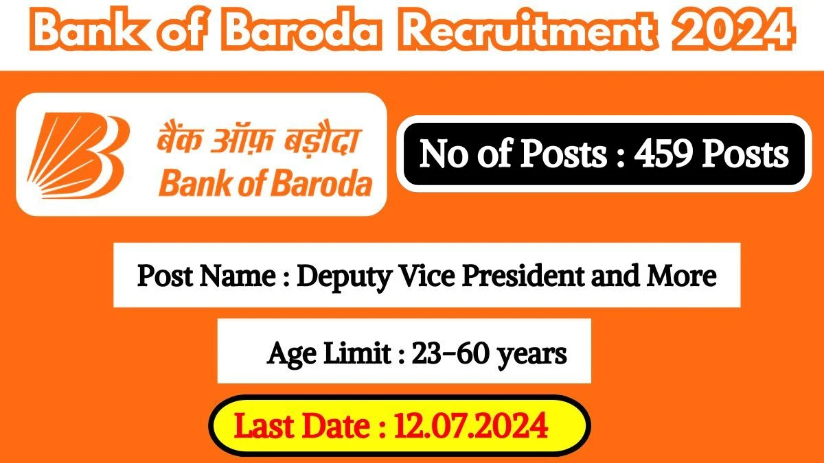 Bank of Baroda Recruitment 2024 Check Post, Salary, Age, Qualification And Procedure To Apply