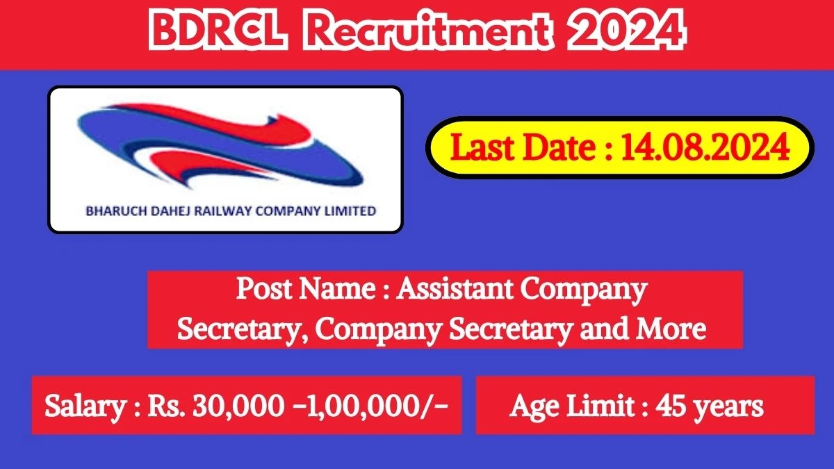 BDRCL Recruitment 2024 Notification Out, Check Post, Salary, Eligibility Criteria And Other Vital Details