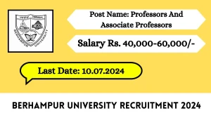 Berhampur University Recruitment 2024 Check Post, Salary, Age, Qualification And Apply Now