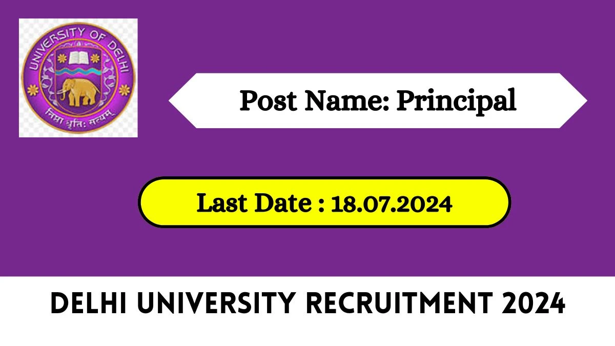 Delhi University Recruitment 2024 Check Post, Required Qualification, And Process To Apply