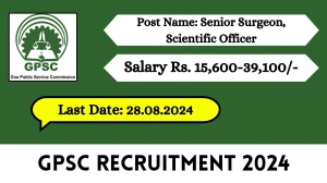 GPSC Recruitment 2024 Check Post, Age Limit, Salary And Apply Now