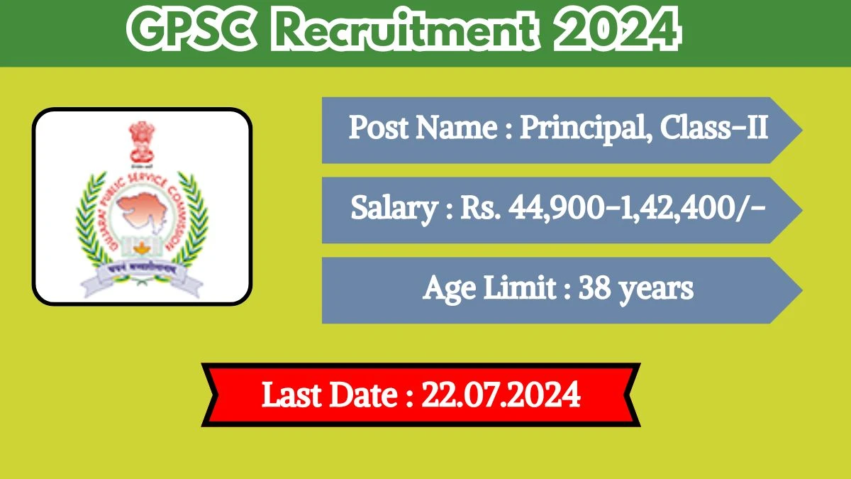 GPSC Recruitment 2024 New Notification Out For Various Posts, Check Post, Educational Qualification, Pay Scale, Age Limit And How To Apply