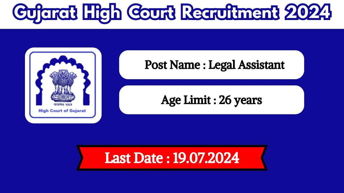 Gujarat High Court Recruitment 2024 Check Post, Age Limit, Qualification, Salary And Other Vital Details