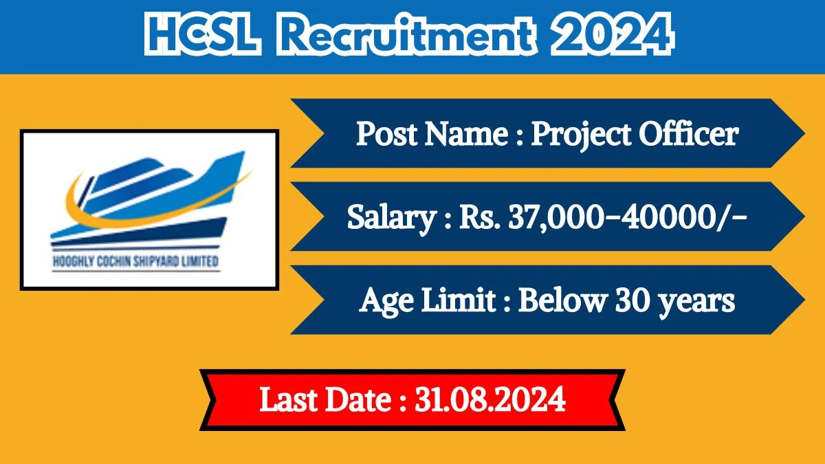 HCSL Recruitment 2024 Latest Notification Out Check Post Details And Applying Procedure