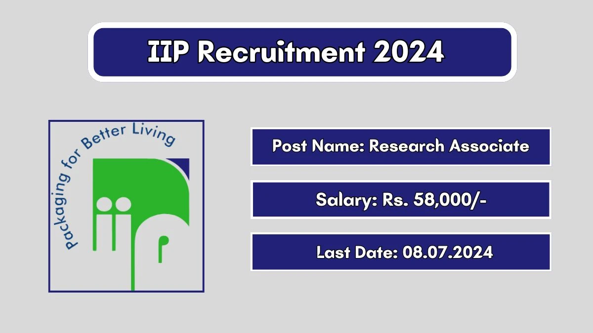 IIP Recruitment 2024 New Opportunity Out, Check Vacancy, Post, Qualification and Application Procedure