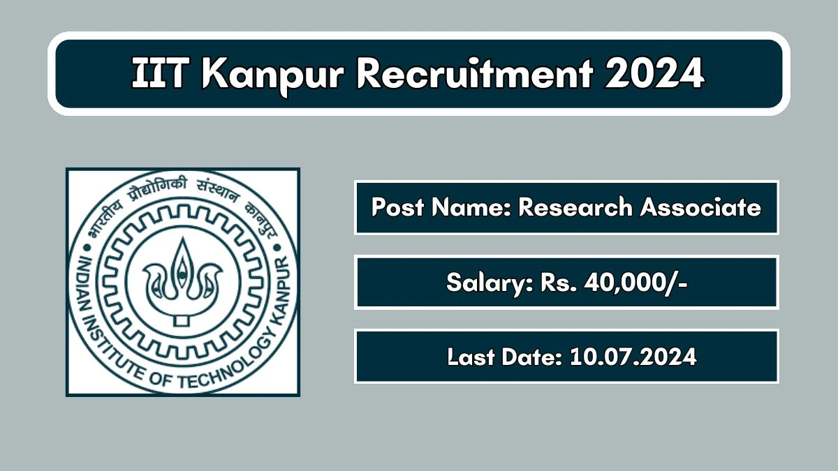 IIT Kanpur Recruitment 2024 New Opportunity Out, Check Vacancy, Post, Qualification and Application Procedure