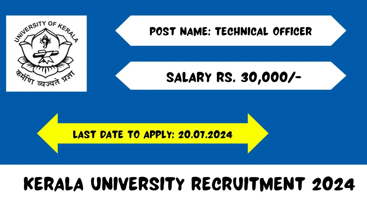 Kerala University Recruitment 2024 New Application Out, Check Post, Salary, Age, Qualification And Other Vital Information