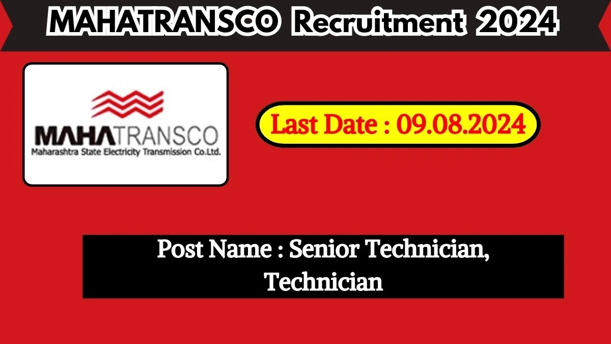 MAHATRANSCO Recruitment 2024 Check Post, Salary, Age, Qualification And Application Procedure