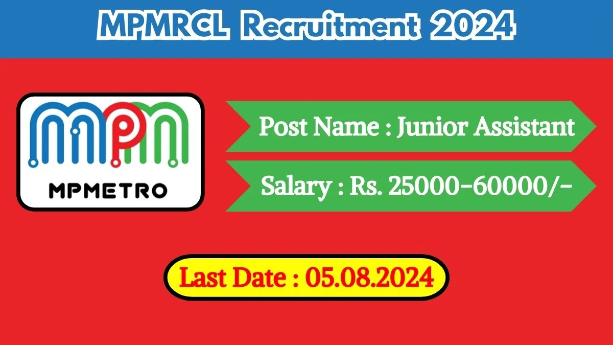 MPMRCL Recruitment 2024 Check Post, Salary, Qualification And Process To Apply