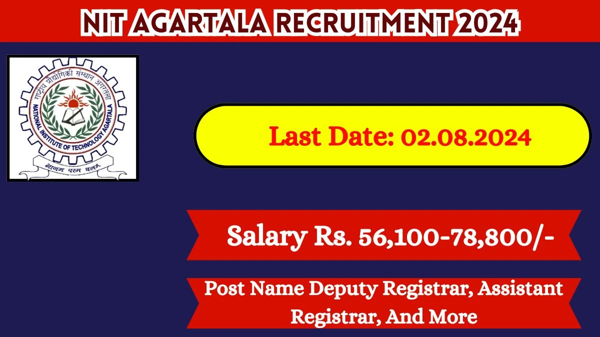 NIT Agartala Recruitment 2024 Check Post, Age Limit, Qualification, Selection Process And How To Apply