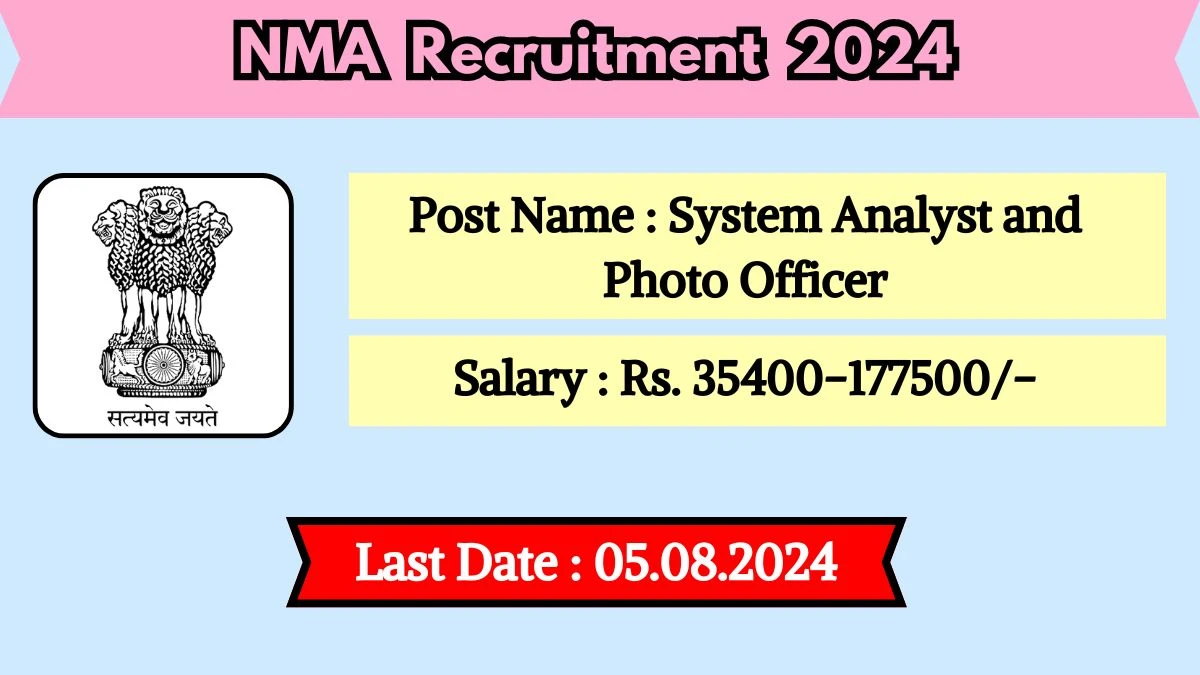 NMA Recruitment 2024 Salary Up To 177500 Per Month, Check Post, Qualification, Age Limit And How To Apply