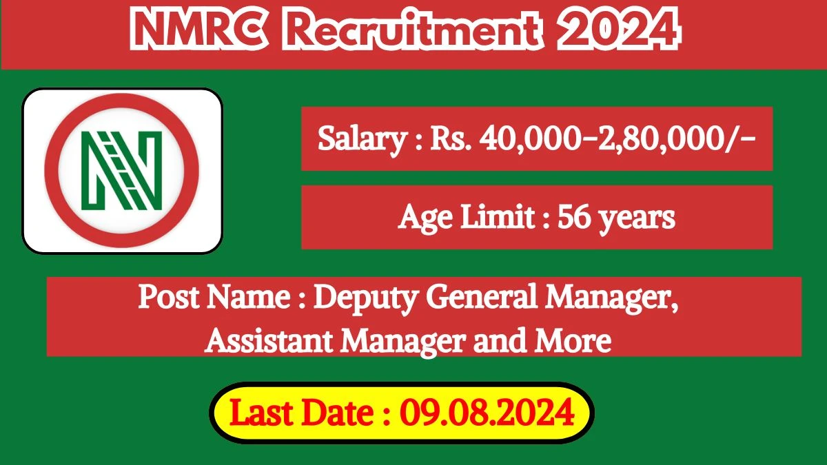 NMRC Recruitment 2024 New Application Out, Check Post, Qualification, And Other Important Details