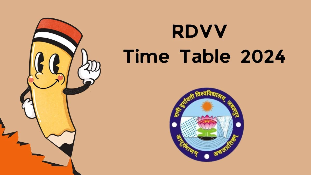 RDVV Time Table 2024 (Declared) @ rdunijbpin.org PDF Download Updates Here