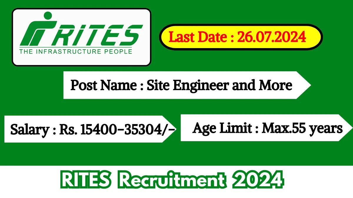 RITES Recruitment 2024 New Opportunity Out, Check Posts, Age Limit, Qualification, Salary And How To Apply