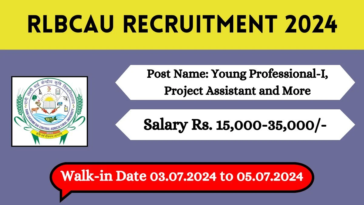 RLBCAU Recruitment 2024 Walk-In Interviews for Young Professional-I, Project Assistant and More Vacancies on 03.07.2024 to 05.07.2024