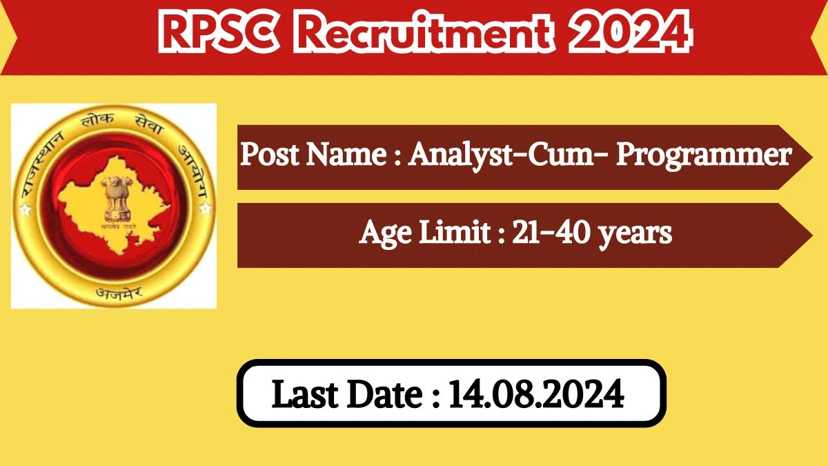 RPSC Recruitment 2024 New Opportunity Out, Check Post, Vacancy, Qualification, Salary And Other Details