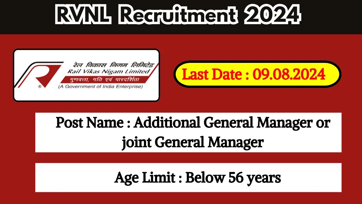 RVNL Recruitment 2024 Check Post, Educational Qualification, Age Limit, Salary And Other Important Information