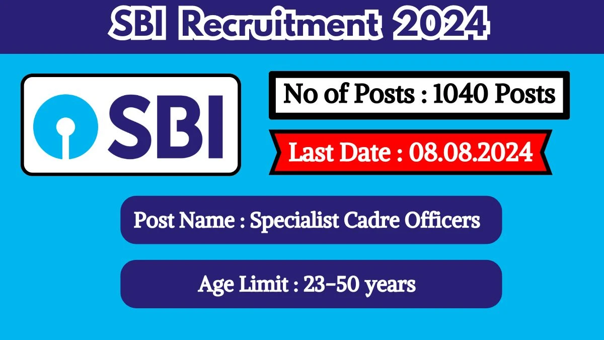 SBI Recruitment 2024 Application Start For Various Posts, Check Out Salary Package And Last Date Here