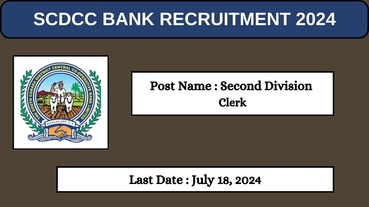 SCDCC Bank Recruitment 2024 Check Posts, Qualification, Age Limit And How To Apply