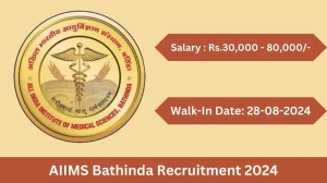 AIIMS Bathinda recruitment 2024 Walk-In Interviews for Palliative Care Doctor and Project Coordinator on 28-08-2024