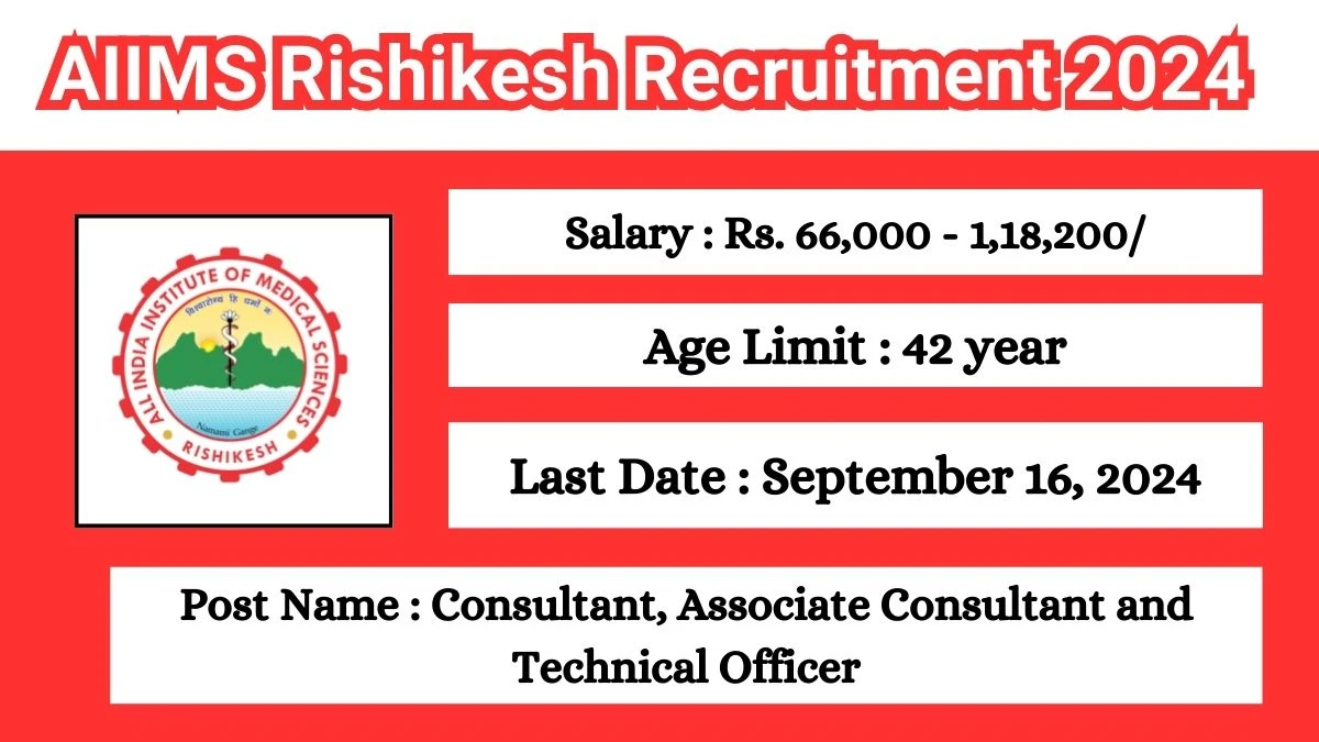 AIIMS Rishikesh Recruitment 2024 Check Posts, Salary, Qualification, Age Limit And How To Apply