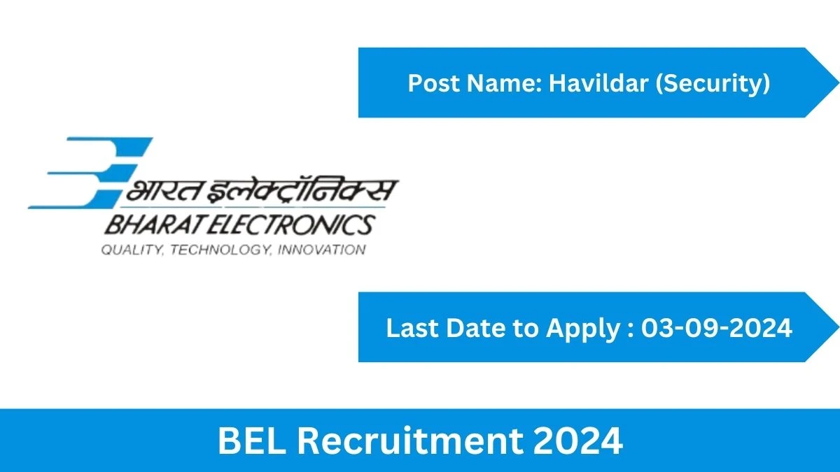 BEL Recruitment 2024 Check Post, Age Limit, Qualification, Salary And Other Important Details