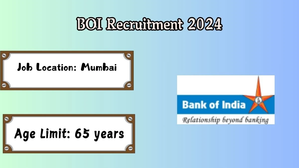 BOI Recruitment 2024 Check Post, Age Limit, Qualification, Salary And Other Important Details