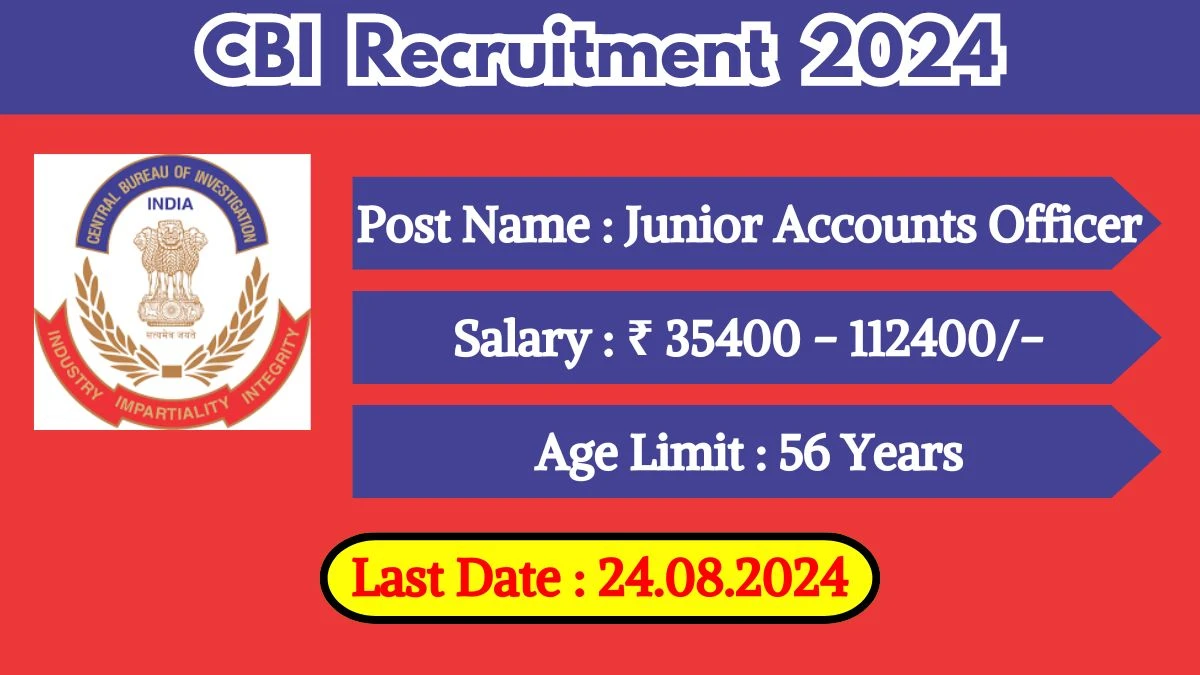 CBI Recruitment 2024 Check Posts, Age Limit, Remuneration And Other Information