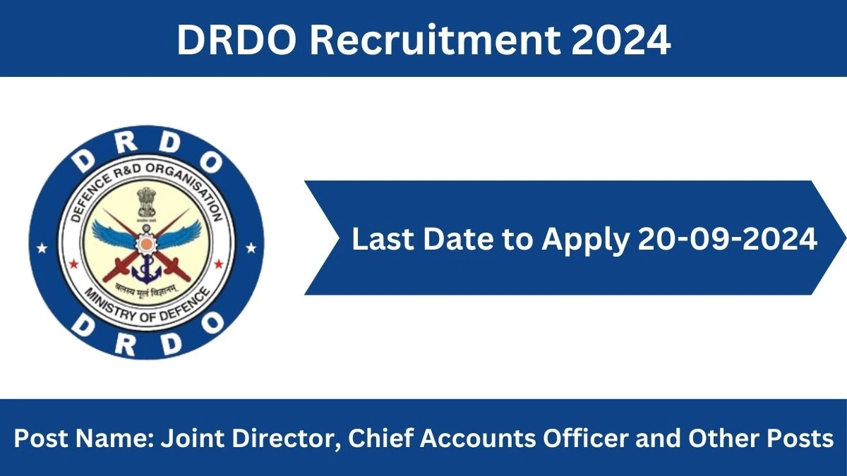 DRDO Recruitment 2024 Check Post, Age Limit, Qualification, Salary And Other Important Details