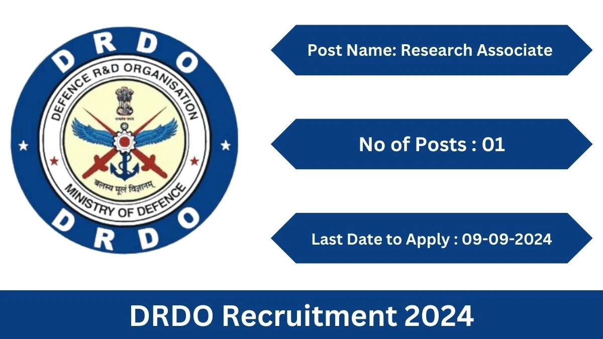 DRDO Recruitment 2024 Check Posts, Age Limit, Remuneration And Other Information