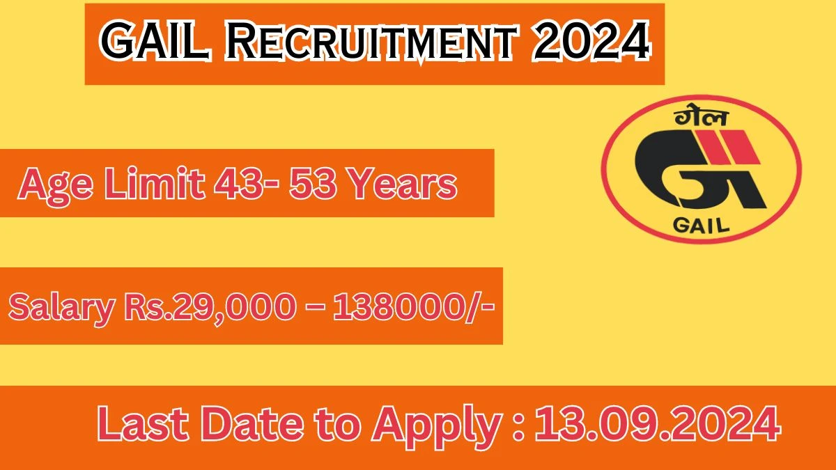 GAIL Recruitment 2024 Check Posts, Age Limit, Remuneration And Other Information